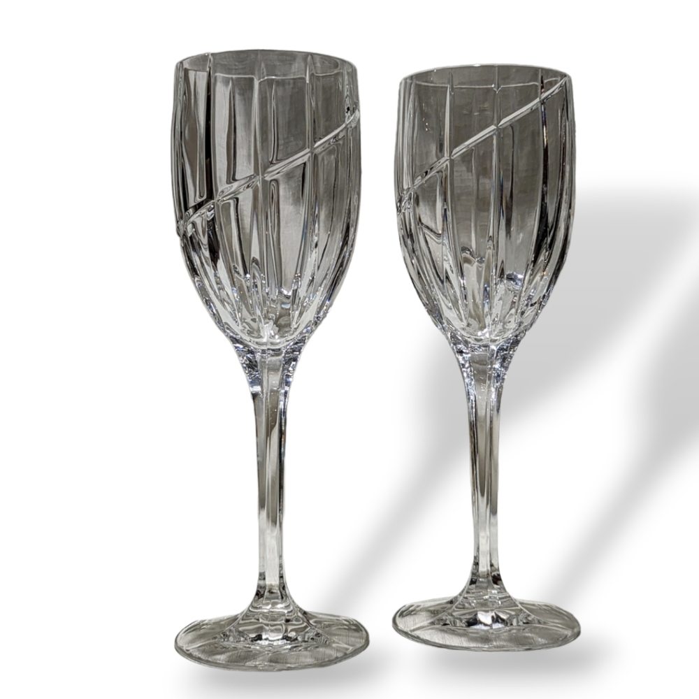 Vintage Clear Classy Uptown Water Goblet/Wine Glasses by MIKASA